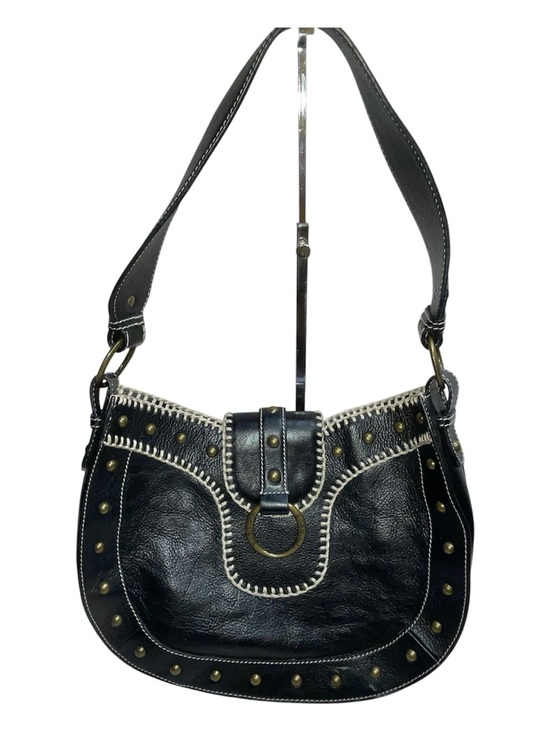 BCBG Handbags - BCBGirls Black Studded Leather Shoulder Bag